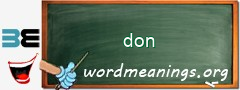 WordMeaning blackboard for don